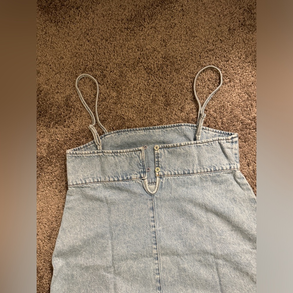 ASOS Tall denim Cami mini dress in bleach wash. US 6 - Picture 4 of 6